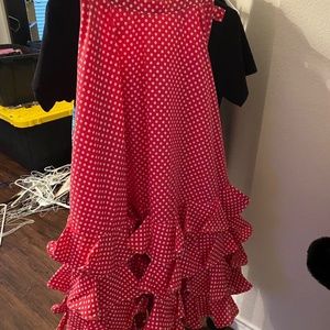 Vintage Pink flamenco skirt